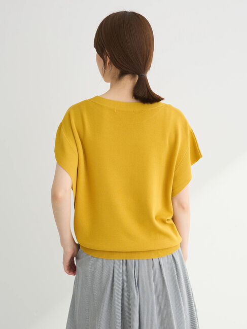 Green Parks「推しニット　フレンチスリーブニットプルオーバー」|ニット・セーター|