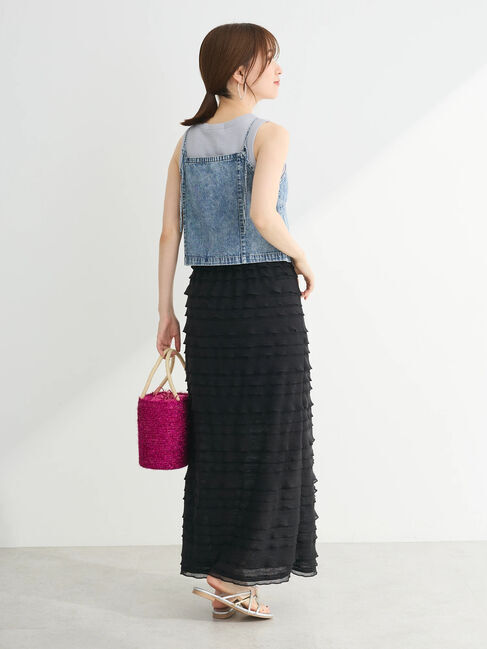 Green Parks「・ELENCARE　DUE　ティアードフリルナロースカート」|スカート|