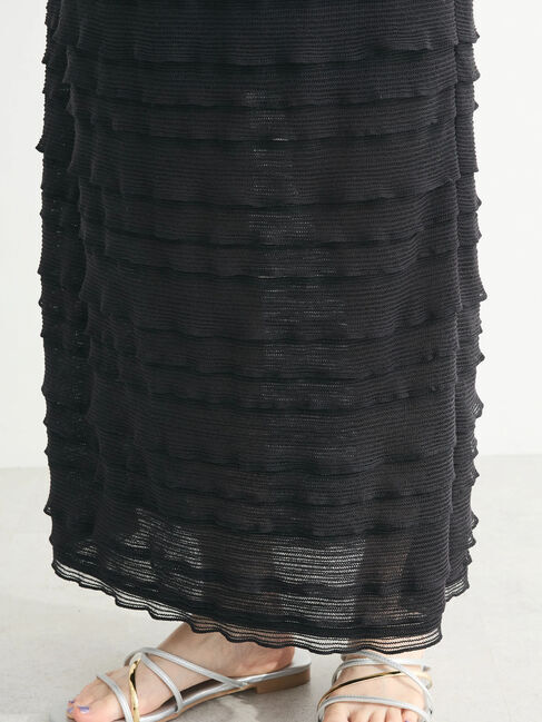 Green Parks「・ELENCARE　DUE　ティアードフリルナロースカート」|スカート|