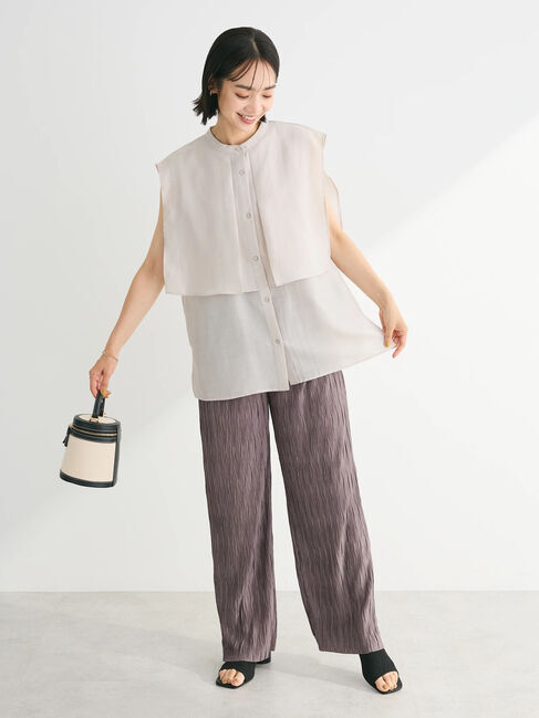 Green Parks「レイヤードノースリーブブラウス」|シャツ・ブラウス|