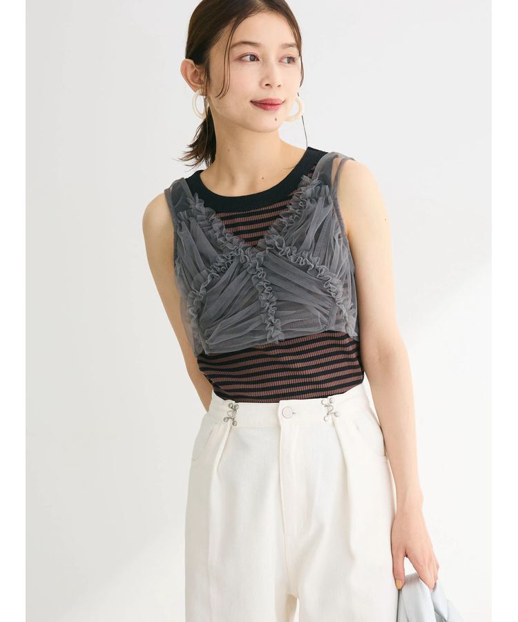 Green Parks「・ELENCARE　DUE　フリルチュールビスチェ」|Tシャツ・カットソー|