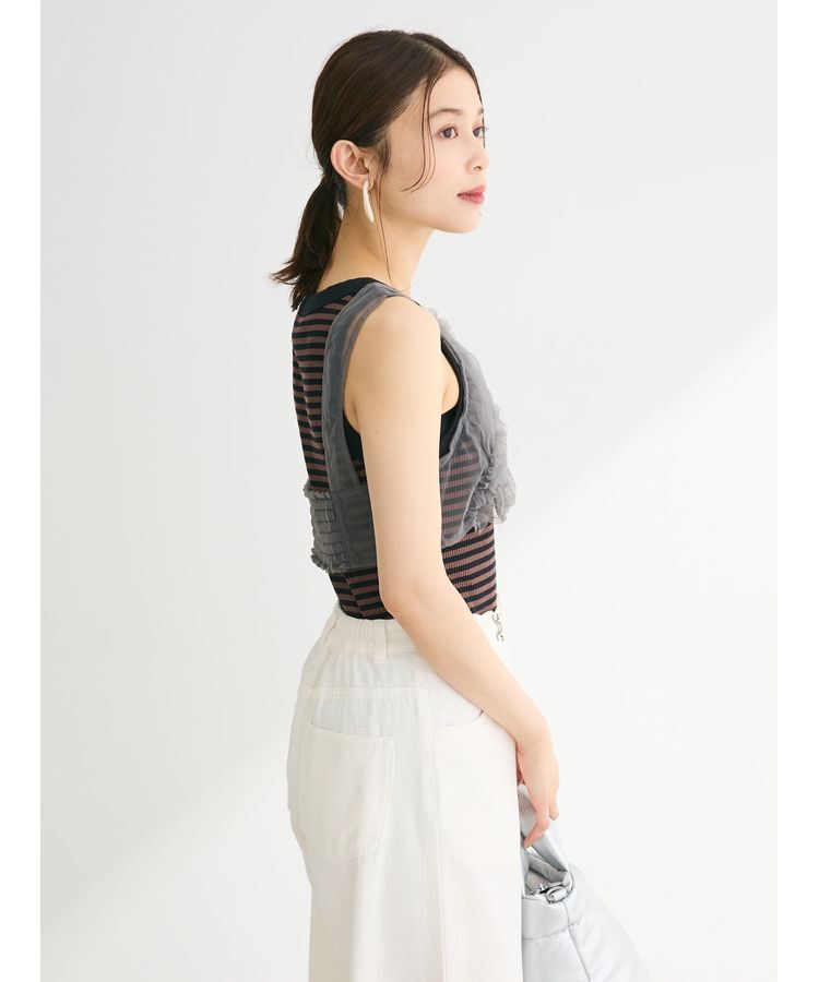 Green Parks「・ELENCARE　DUE　フリルチュールビスチェ」|Tシャツ・カットソー|