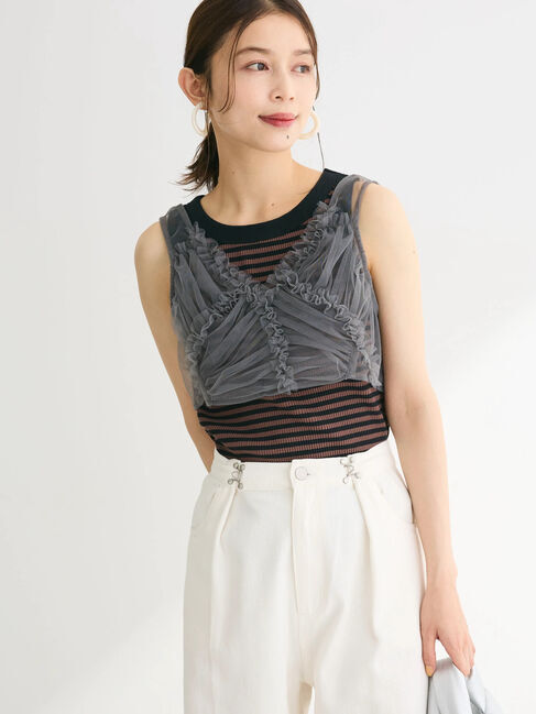 Green Parks「・ELENCARE　DUE　フリルチュールビスチェ」|Tシャツ・カットソー|