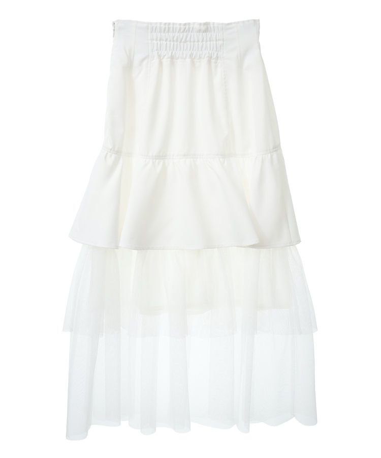 Green Parks「dazzlin ツイルチュールレイヤードスカート」|スカート|