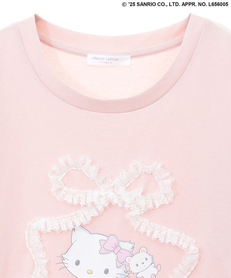 Green Parks「チャーミーキティ/レースリボンプリントTシャツ」|Tシャツ・カットソー|