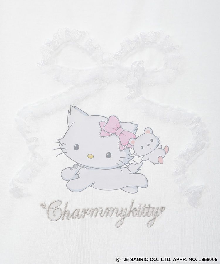 Green Parks「チャーミーキティ/レースリボンプリントTシャツ」|Tシャツ・カットソー|