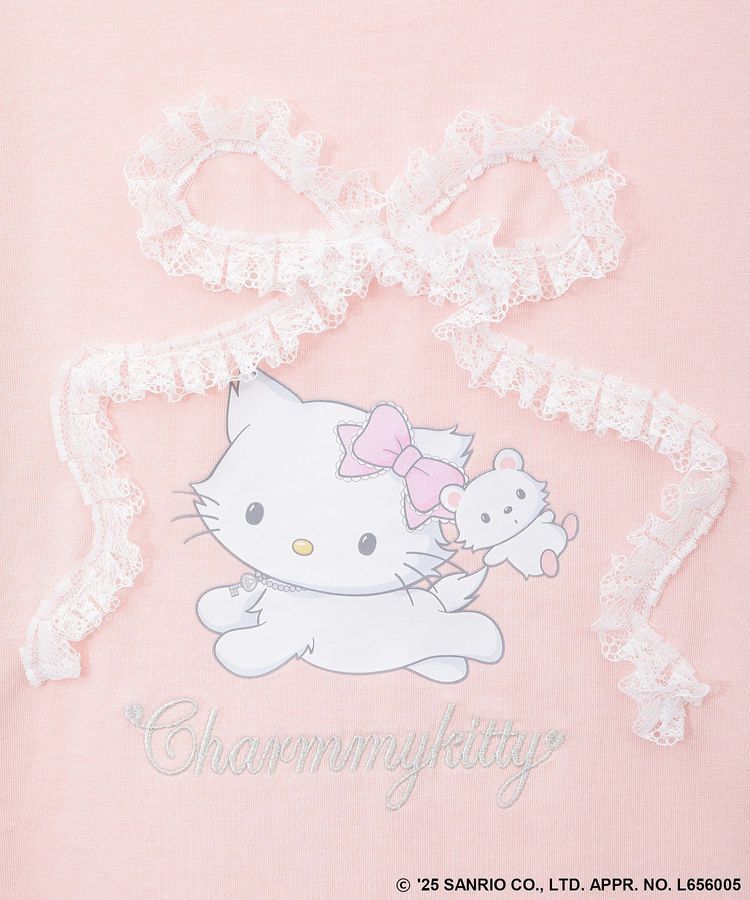 Green Parks「チャーミーキティ/レースリボンプリントTシャツ」|Tシャツ・カットソー|
