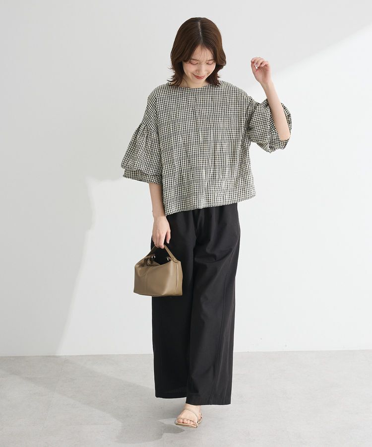 armonia「前後2way袖バルーンギンガムチェックブラウス」|シャツ・ブラウス|