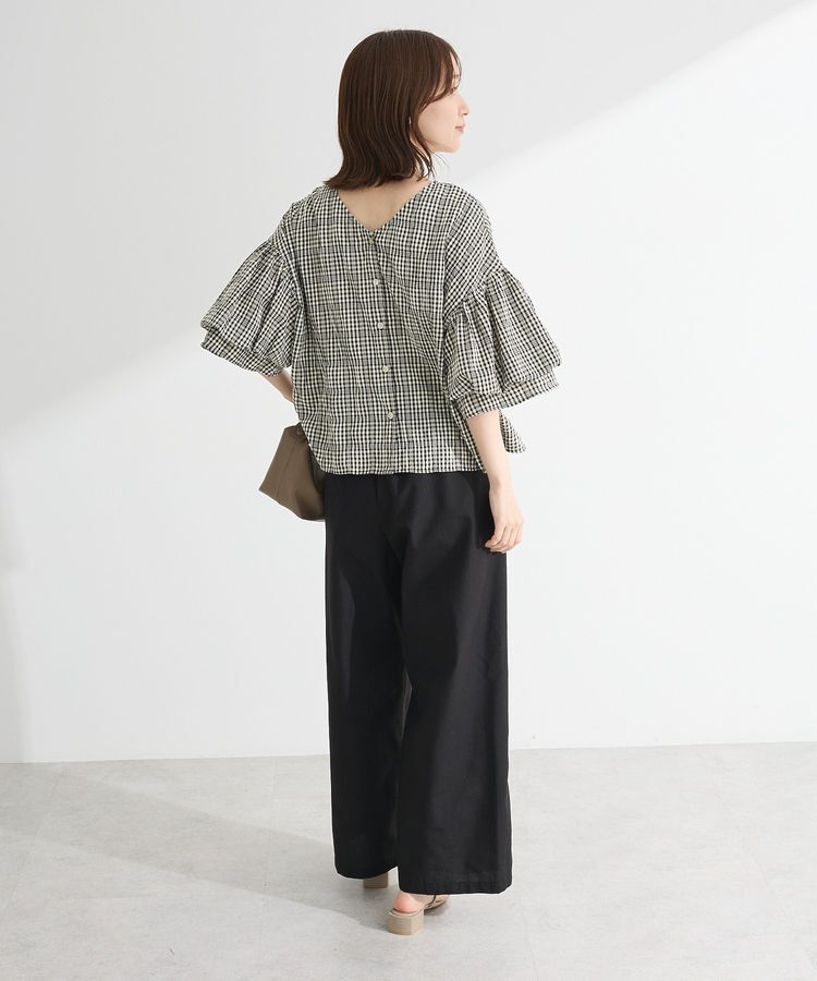 armonia「前後2way袖バルーンギンガムチェックブラウス」|シャツ・ブラウス|