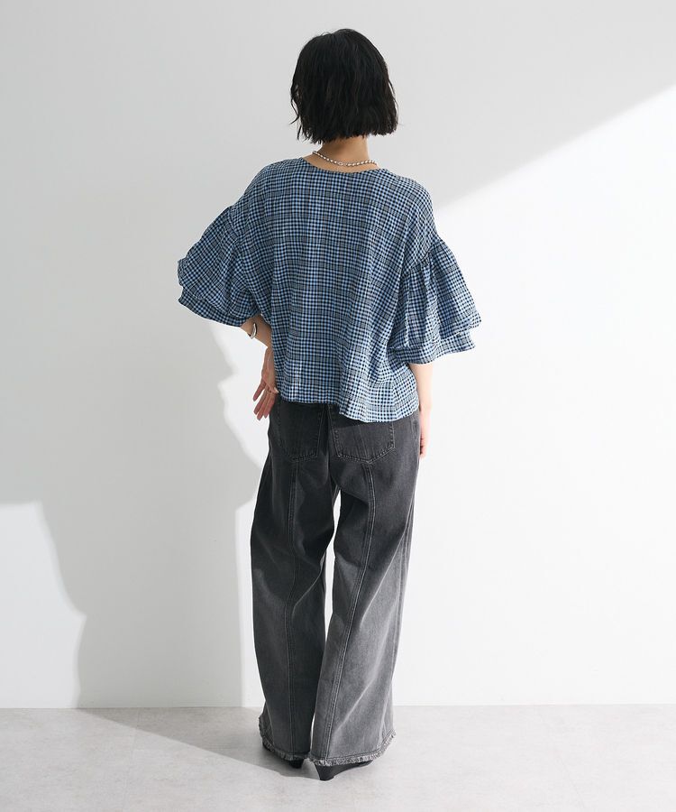 armonia「前後2way袖バルーンギンガムチェックブラウス」|シャツ・ブラウス|