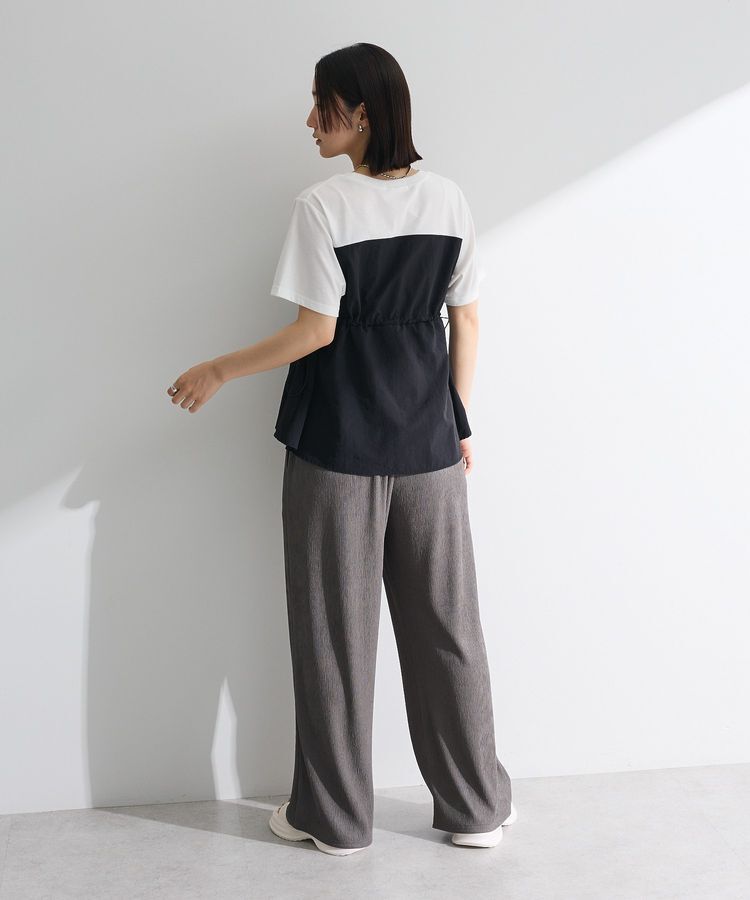 Green Parks「ビスチェドッキングドロスト5分袖プルオーバー」|Tシャツ・カットソー|