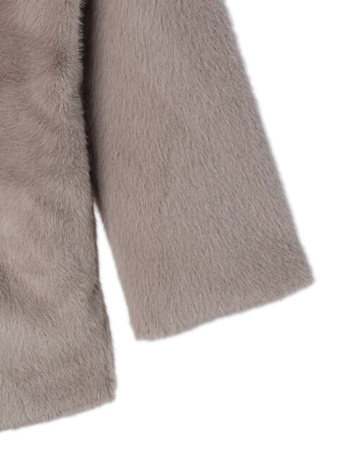 YECCA VECCA「フェイクファーコート」|ノーカラーコート|