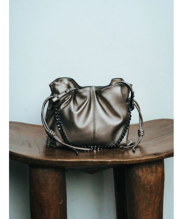 YECCA VECCA「【CLASSY.掲載】2wayチェーンギャザーバッグ」|ハンドバッグ|