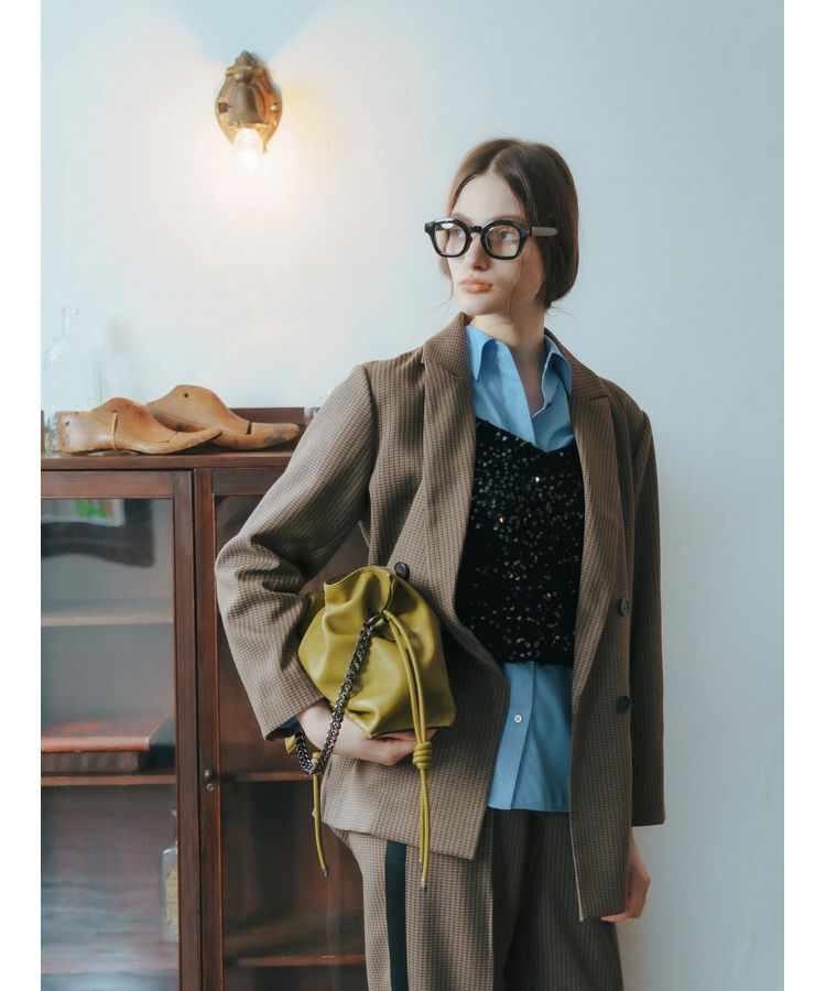 YECCA VECCA「【CLASSY.掲載】2wayチェーンギャザーバッグ」|ハンドバッグ|