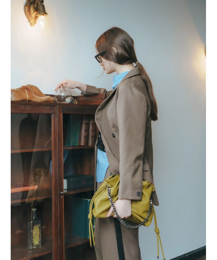 YECCA VECCA「【CLASSY.掲載】2wayチェーンギャザーバッグ」|ハンドバッグ|