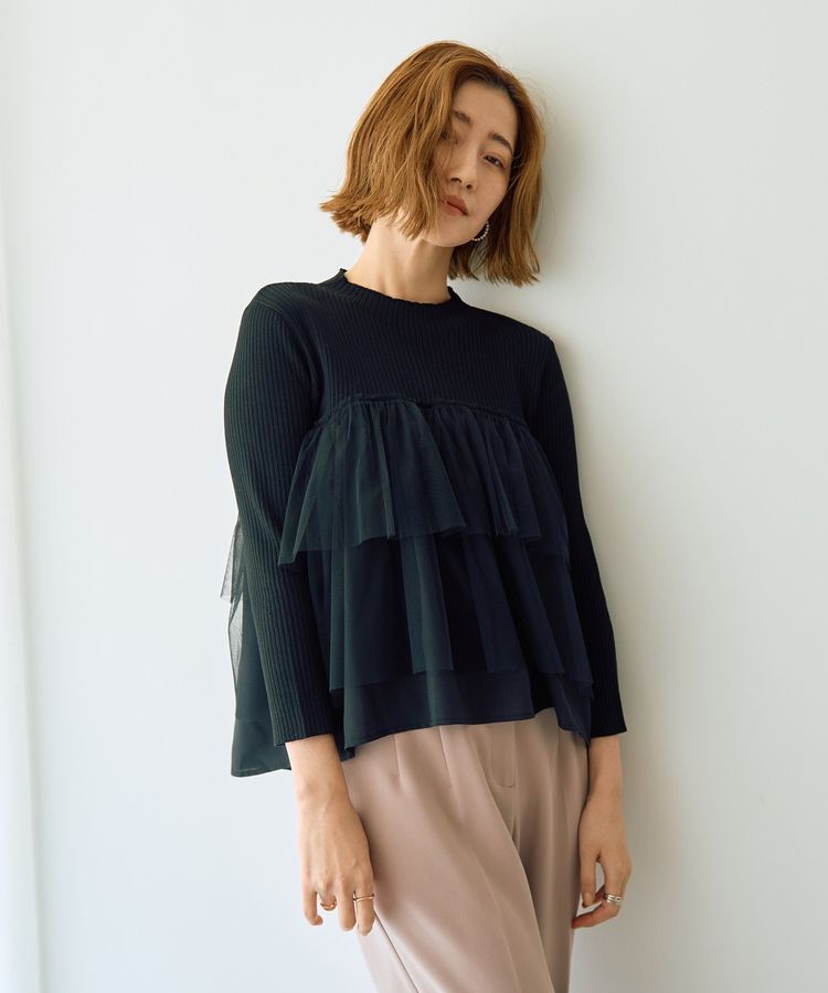 YECCA VECCA「ベアドッキングニット」|ニット・セーター|Black