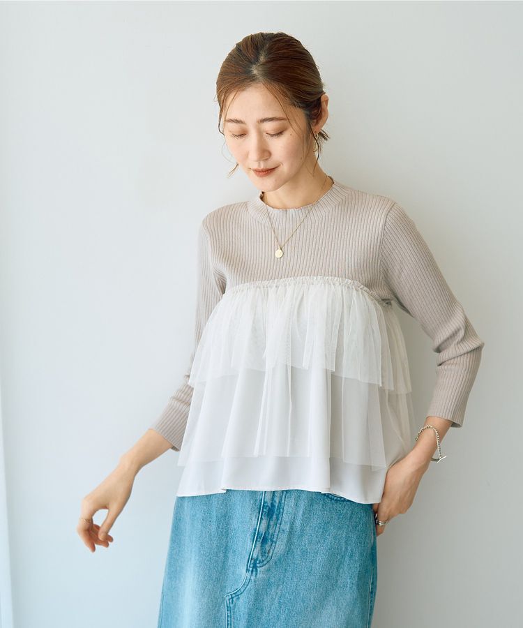 YECCA VECCA「ベアドッキングニット」|ニット・セーター|