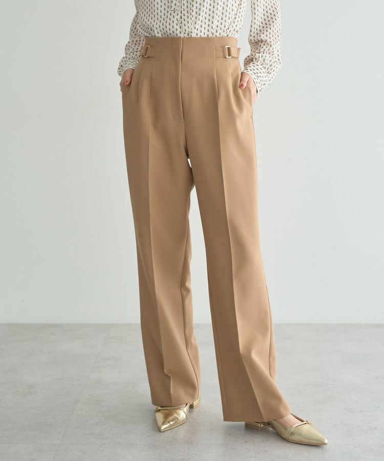 YECCA VECCA「サイドベルテッドパンツ」|その他|Beige