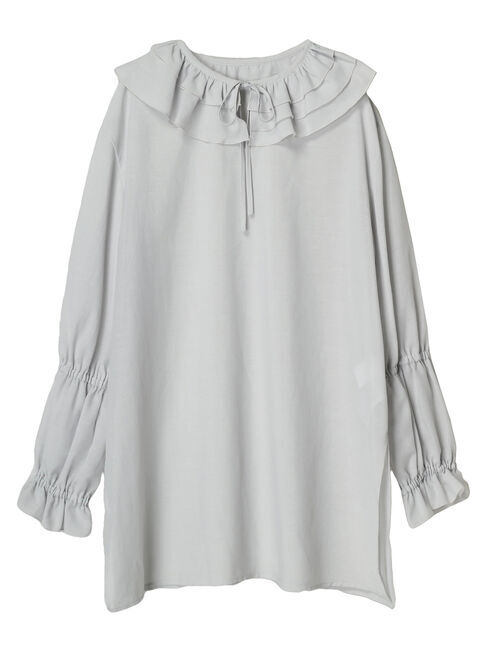 GARAGE OF GOOD CLOTHING「フリルキャンディスリーブブラウス」|シャツ・ブラウス|Light Gray