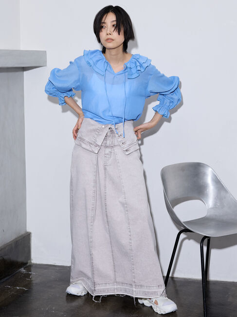 GARAGE OF GOOD CLOTHING「フリルキャンディスリーブブラウス」|シャツ・ブラウス|