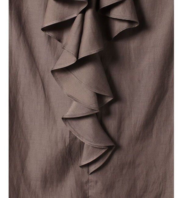 allureville「ツイルラッフルカラーノースリーブブラウス」|その他|