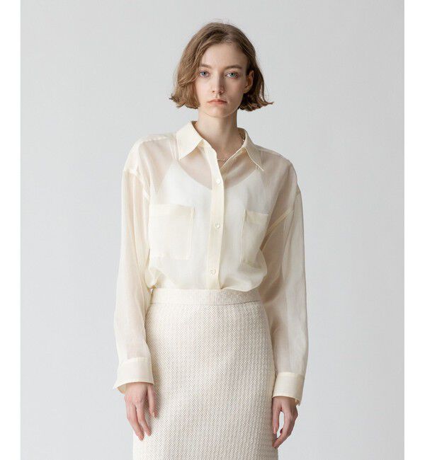 allureville「オーガンジーシアーシャツ」|シャツ・ブラウス|