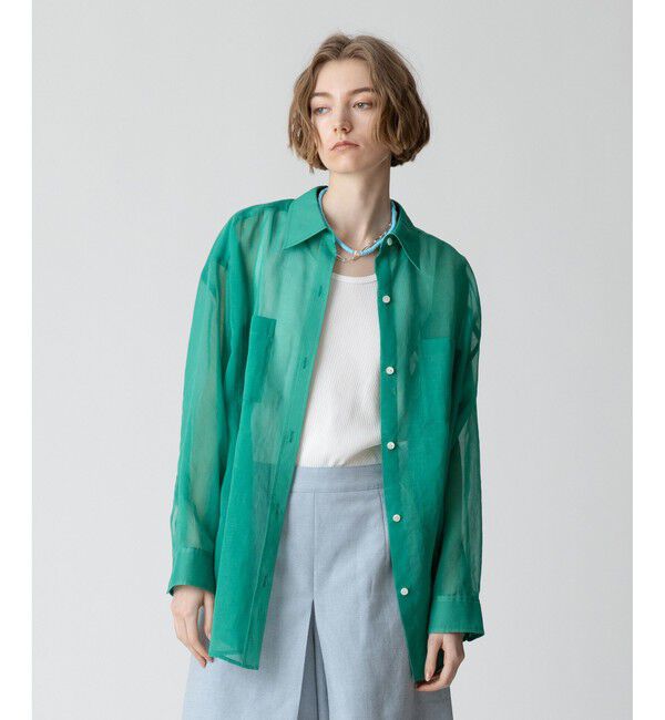 allureville「オーガンジーシアーシャツ」|シャツ・ブラウス|