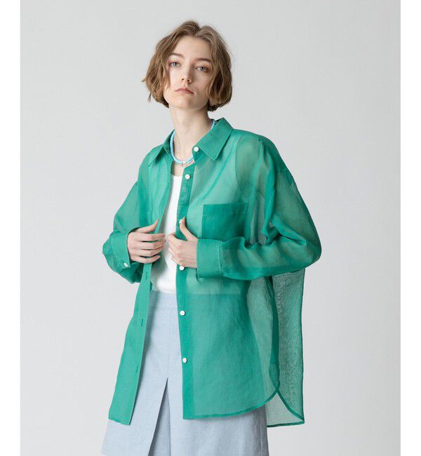 allureville「オーガンジーシアーシャツ」|シャツ・ブラウス|