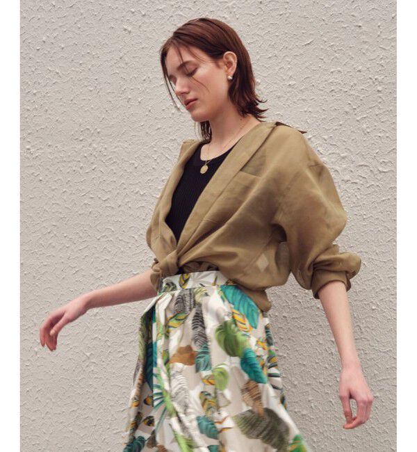 allureville「オーガンジーシアーシャツ」|シャツ・ブラウス|モカ