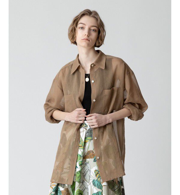 allureville「オーガンジーシアーシャツ」|シャツ・ブラウス|