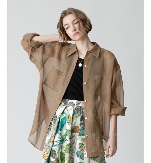 allureville「オーガンジーシアーシャツ」|シャツ・ブラウス|