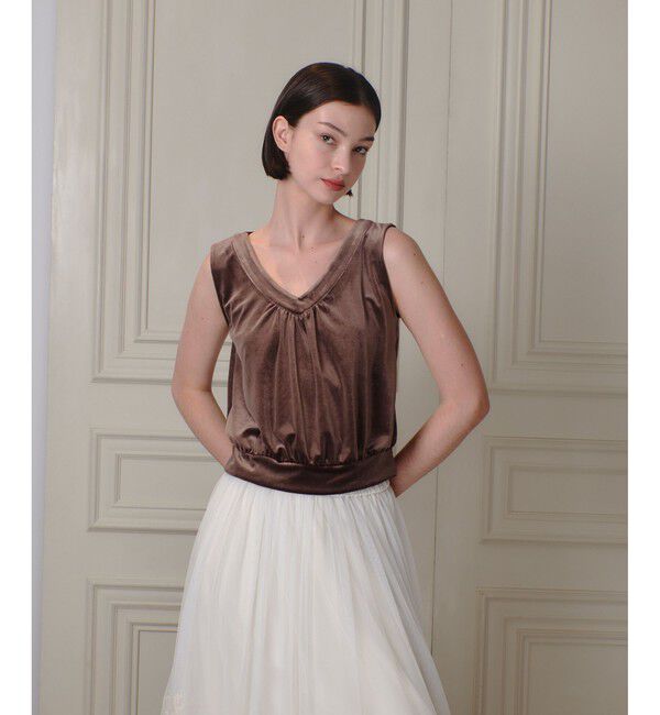 LOULOU WILLOUGHBY「【LOULOU WILLOUGHBY】ベロア2WAYプルオーバー」|その他|モカ