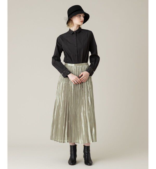 LOULOU WILLOUGHBY「【LOULOU WILLOUGHBY】グロッシーグラデプリーツスカート」|スカート|