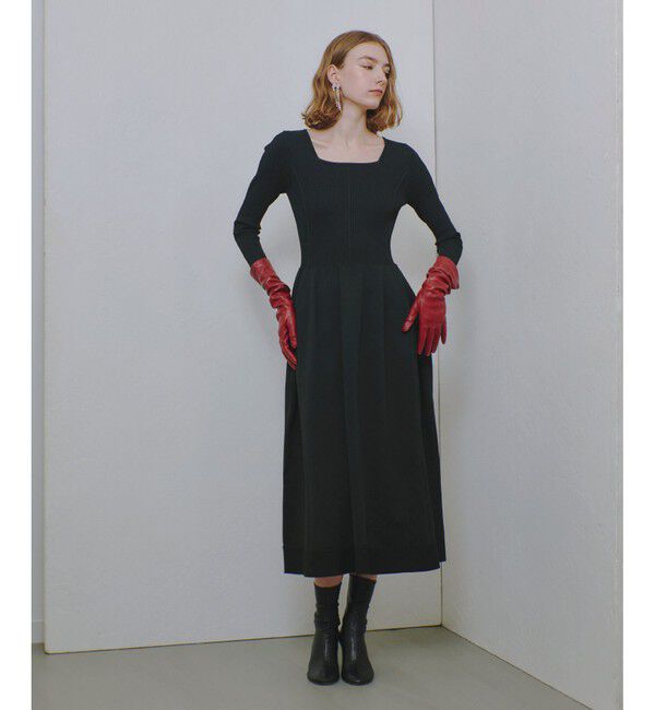 allureville「ウエストマークコクーンニットワンピース」|ワンピース|