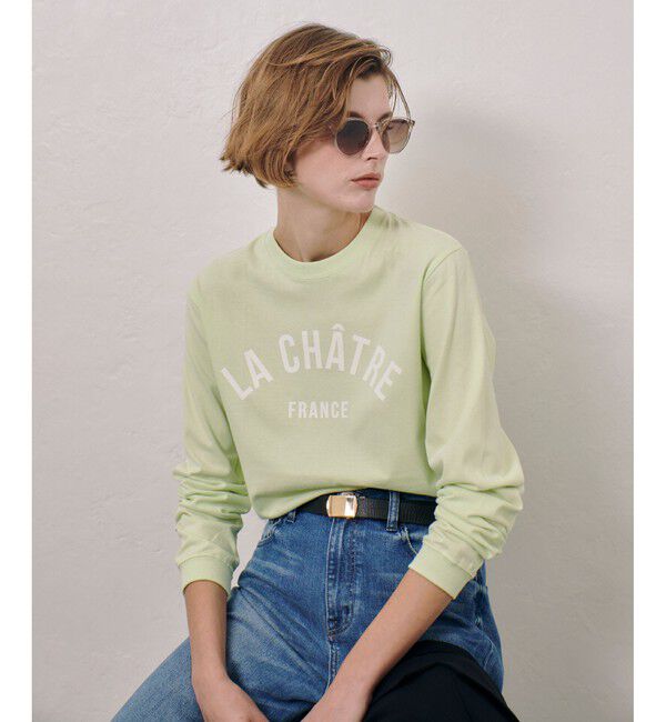 allureville「カレッジライクフォントロンTEE」|Tシャツ・カットソー|ミントグリーン