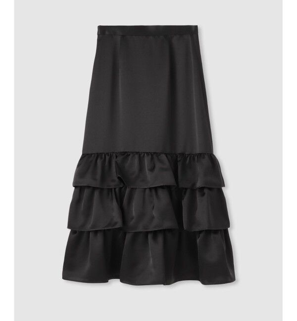 LOULOU WILLOUGHBY「【LOULOU WILLOUGHBY】トリアセサテンティアードスカート」|スカート|