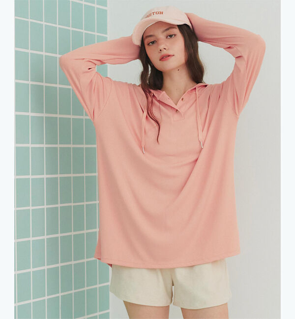 SEA DRESS「オーバーシルエットラッシュパーカープルオーバー」|ビキニトップス|