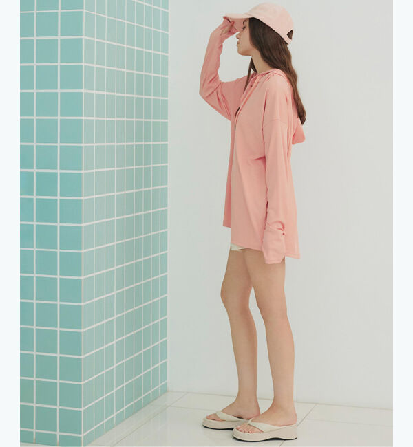 SEA DRESS「オーバーシルエットラッシュパーカープルオーバー」|ビキニトップス|