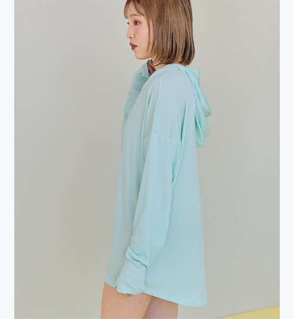 SEA DRESS「オーバーシルエットラッシュパーカープルオーバー」|ビキニトップス|