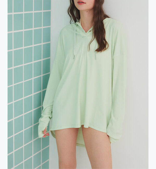 SEA DRESS「オーバーシルエットラッシュパーカープルオーバー」|ビキニトップス|