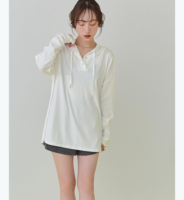 SEA DRESS「オーバーシルエットラッシュパーカープルオーバー」|ビキニトップス|