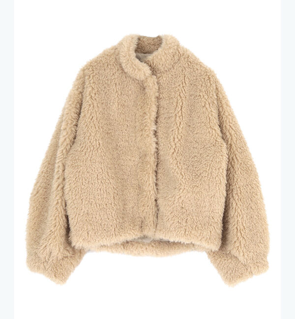 titivate「【kannaさんA/Wコラボ】プードルフェイクファーコート」|ノーカラーコート|