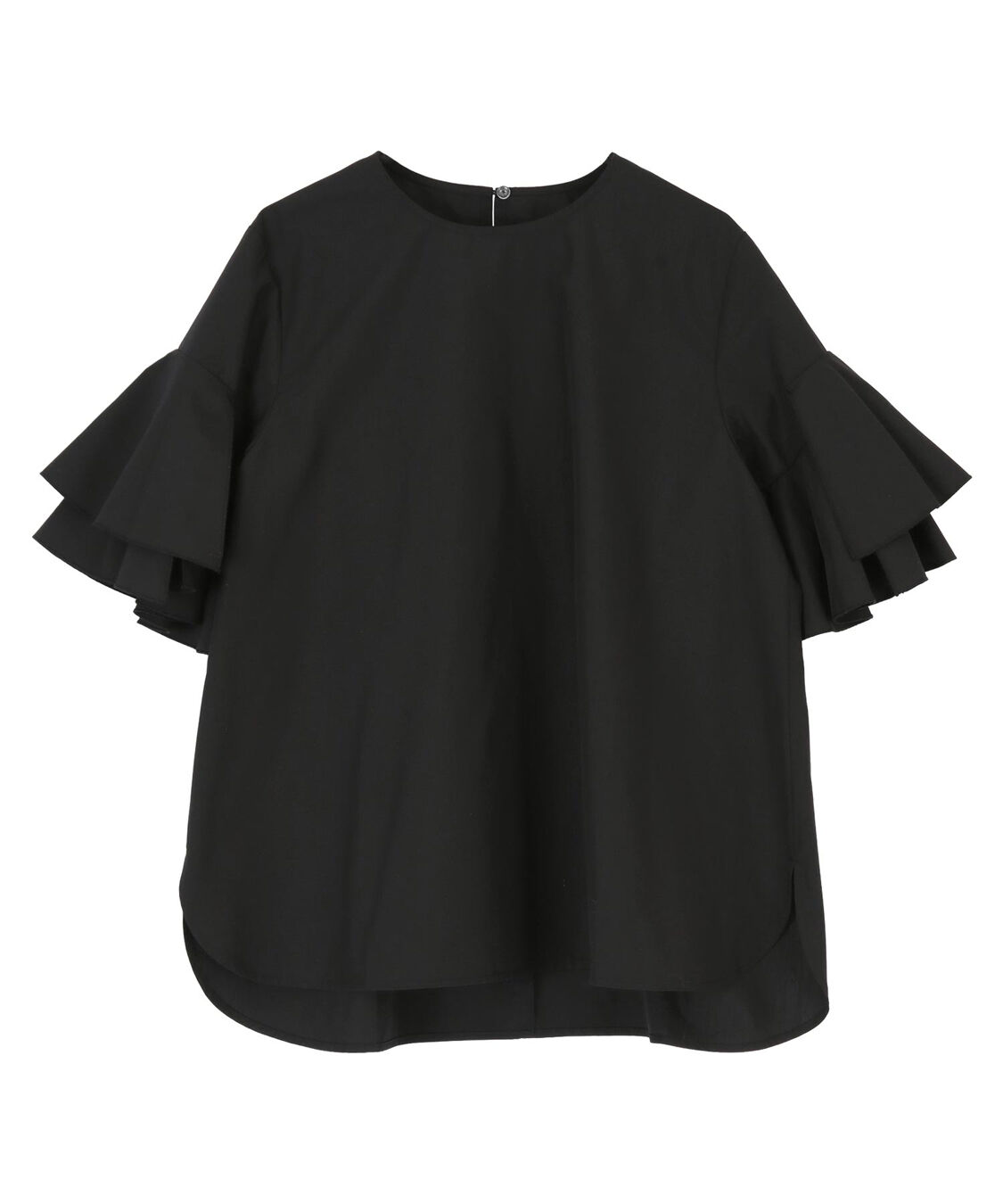 titivate「ランダムフリルデザインスリーブブラウス」|シャツ・ブラウス|ブラック