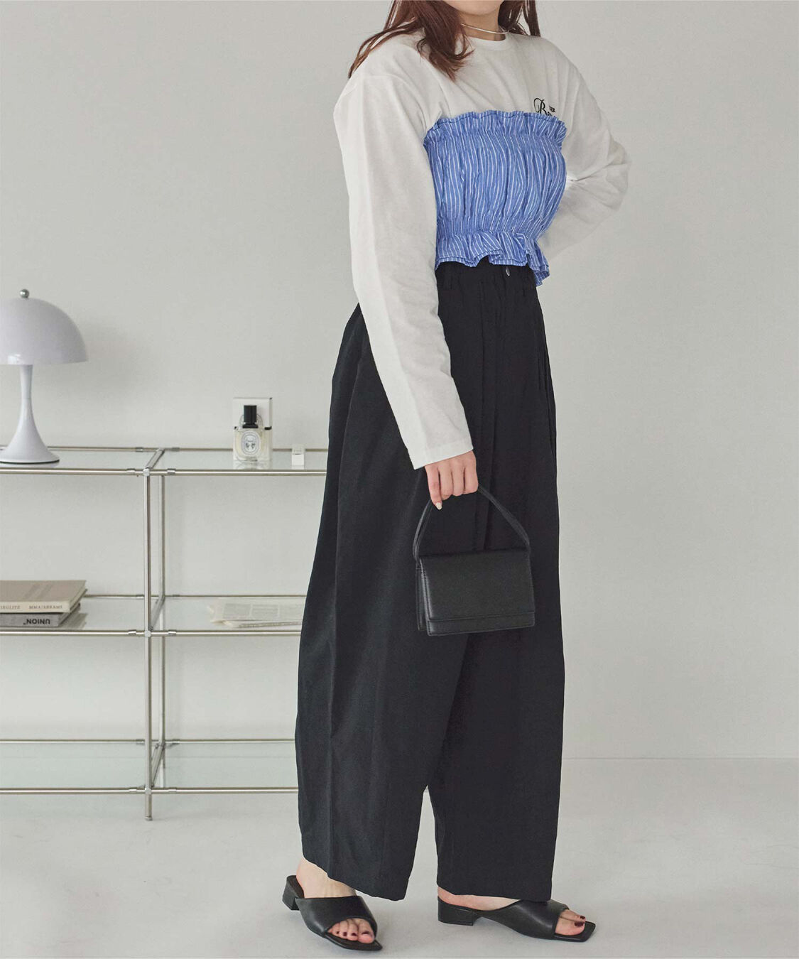 titivate「サッカーストライプシャーリングビスチェ」|チューブトップ|