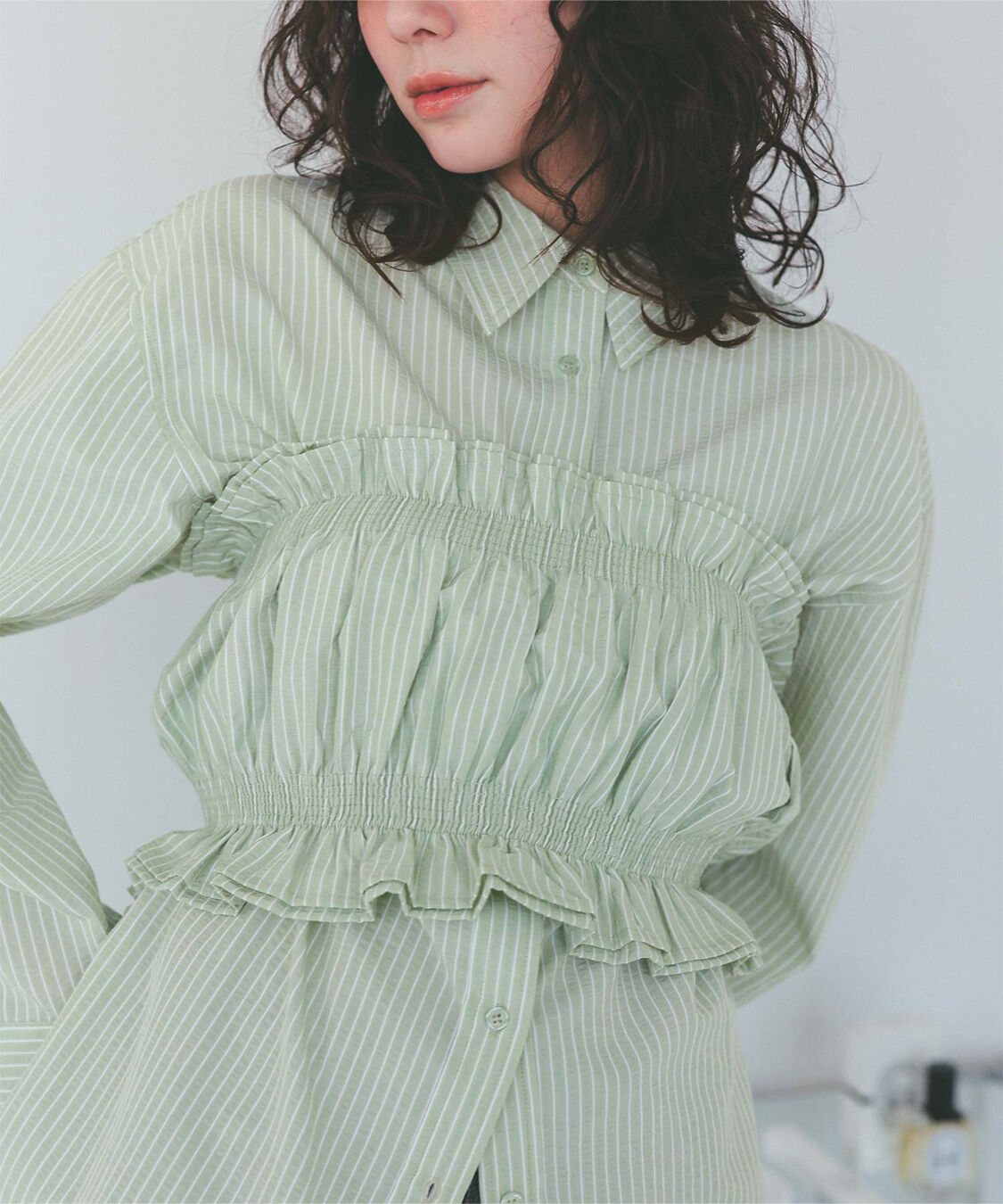 titivate「サッカーストライプシャーリングビスチェ」|チューブトップ|