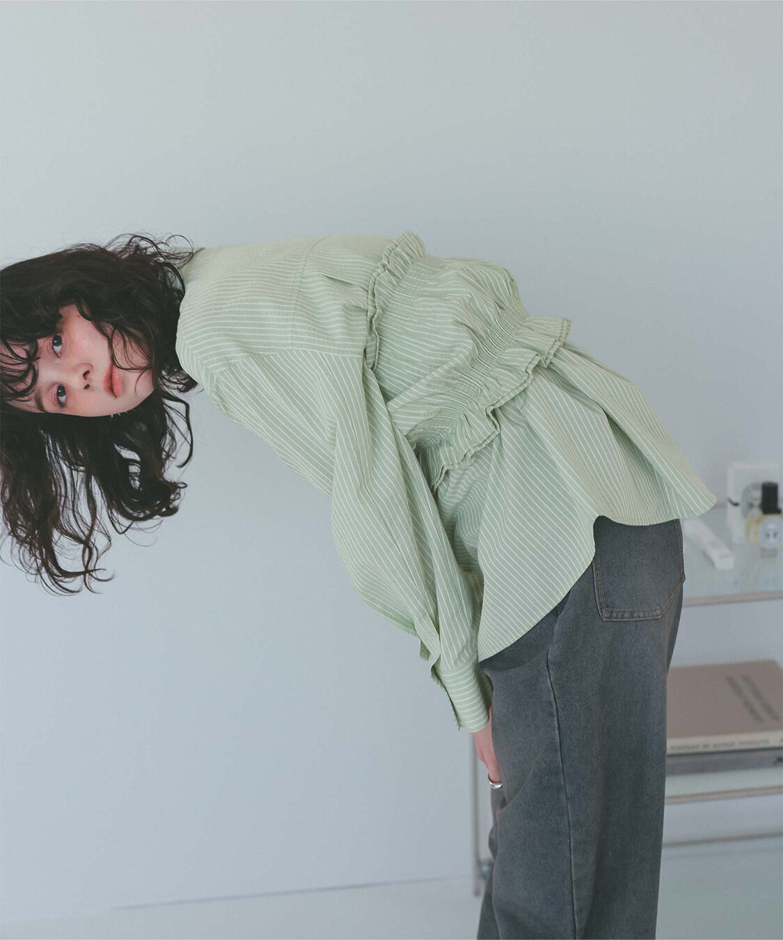 titivate「サッカーストライプシャーリングビスチェ」|チューブトップ|