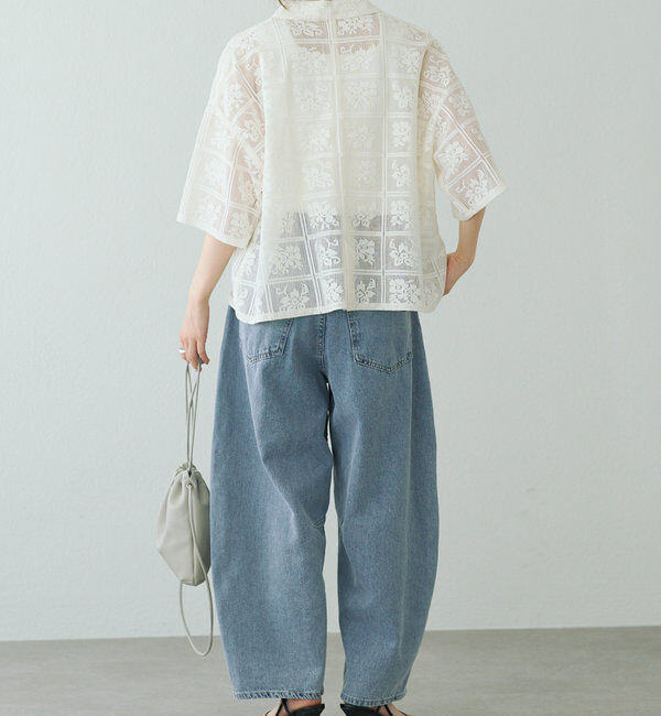  「クロシェット風レースブラウス」|シャツ・ブラウス|