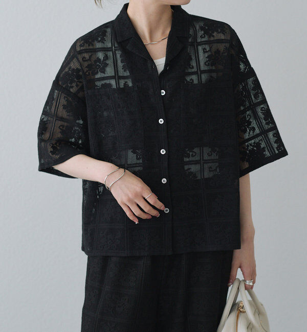  「クロシェット風レースブラウス」|シャツ・ブラウス|