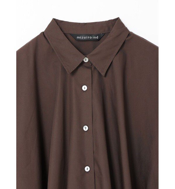 mizuiro ind「mizuiro ind ワイドシャツチュニック」|シャツ・ブラウス|