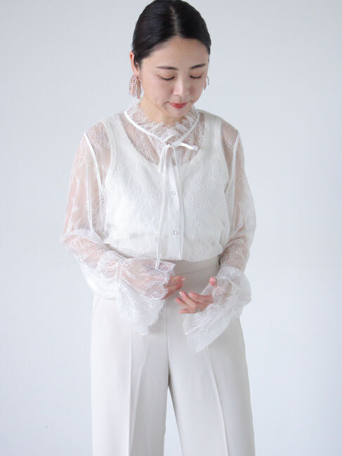 sm2rhythm「【セレモニーアイテム】レースブラウス」|シャツ・ブラウス|